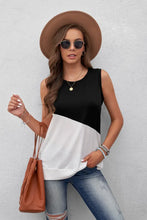 Contrast Round Neck Tank Top Tanks & Camis