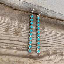 Artificial Turquoise Alloy Bar Earrings Earrings