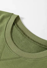 Solid Color Round Neck Long Sleeve Sweatshirt Woman Sweatshirts