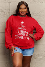 Simply Love Full Size HAVE YOURSELF A MERRY LITTLE CHRISTMAS Round Neck Sweatshirt Woman Sweatshirts