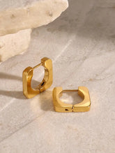 18K Gold-Plated Stainless Steel Square Earrings Earrings