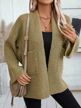 Open Front Long Sleeve Cardigan Woman Outerwear