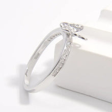 925 Sterling Silver Inlaid Zircon Butterfly Ring Rings