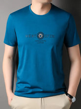 Men's Plus Size Classic Short Sleeve T-Shirt Peacock Blue Mens Tops