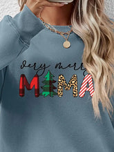 Letter Graphic Round Neck Long Sleeve Sweatshirt Woman Sweatshirts