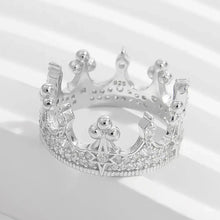 Crown Shape Zircon 925 Sterling Silver Ring Rings
