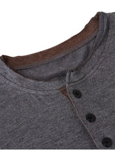 Men's Classic Henley Short Sleeve Top Mens Tops