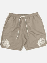 Men's Plus Size Drawstring Waist Shorts Khaki Mens Bottoms
