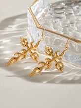 18K Gold-Plated Stainless Steel Cross Earrings Earrings