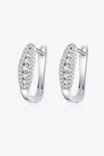 Moissanite Rhodium-Plated Earrings Silver One Size Earrings