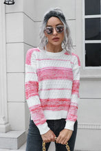 Two-Tone Slit Sweater Sweater Pullovers