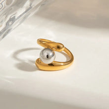 Two-Tone Twisted Ring Fashion Jewelry