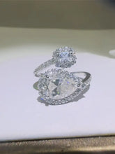 2 Carat Moissanite 925 Sterling Silver Bypass Ring Rings