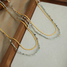 Beaded Titanium Steel Double-Layered Necklace Necklaces
