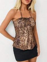 Leopard Halter Neck Cami Leopard Tanks & Camis