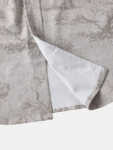 Men's Vintage Print Short Sleeve Casual Shirt Mens Tops