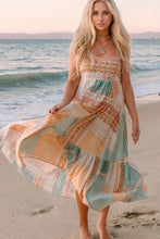 Printed Square Neck Cami Dress Casual Dresses