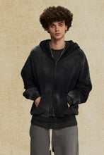 Men's Gradient Zip Up Hoodie Black Mens Tops