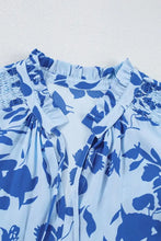 Floral Print Tiered Frilled Trim Flutter Sleeve Dress Woman Casual Dress