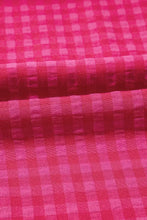 SYNZ Gingham Check Bubble Sleeve Ruffled Maxi Dress Woman Casual Dress