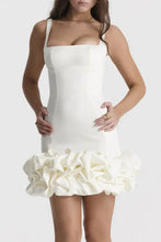 Ruched Square Neck Sleeve Mini Dress Cocktail Dress