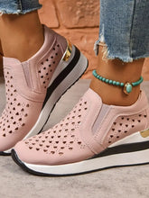 Breathable Cutout Wedge Sneakers Woman Sneakers