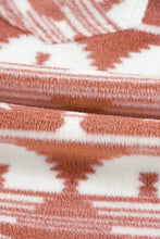 Plus Size Pocketed Printed Collared Neck Jacket Woman Outerwear