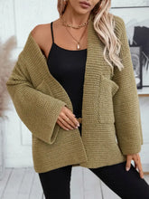 Open Front Long Sleeve Cardigan Woman Outerwear