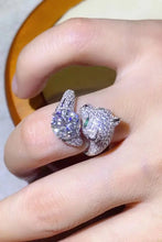 2 Carat Moissanite Adjustable Animal Ring White One Size Rings