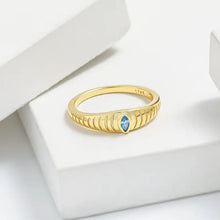 925 Sterling Silver Inlaid Zircon Ring Rings