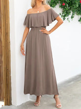 Off-Shoulder Slit Maxi Dress Woman Maxi Dress