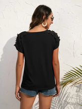 Ivy Lane Spliced Lace Cold-Shoulder Blouse Woman T Shirts