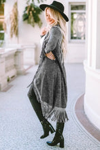 Fringe Detail Long Sleeve Cardigan Woman Outerwear