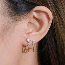 Moissanite 925 Sterling Silver C-Hoop Earrings Earrings