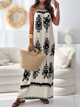 Printed Spaghetti Strap Sleeveless Maxi Dress Dust Storm Woman Maxi Dress