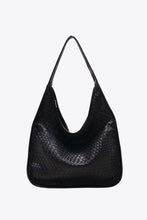 PU Leather Shoulder Bag Black One Size Handbags