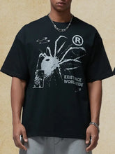 Men's Graphic Round Neck Half Sleeve T-Shirt Mens Tops