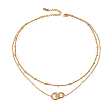 18K Gold-Plated Layered Necklace with Knot Detail Necklaces