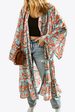 Printed Open Front Duster Cardigan Woman Outerwear