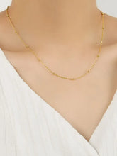 925 Sterling Silver Beaded Necklace Gold One Size Necklaces