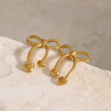 Stainless Steel Bow Earrings Earrings