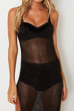 Slit Scoop Neck Sleeveless Cover Up Swimwear Cover-Ups