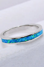 925 Sterling Silver Opal Ring in Sky Blue Rings