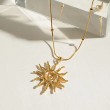 18K Gold-Plated Sun Pendant Necklace Fashion Jewelry