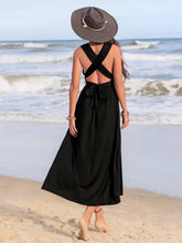 Surplice Sleeveless Ruched Midi Dress Casual Dresses