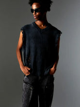 Men's Distressed Hem Knit Sweater Vest Mens Tops
