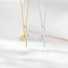 Zircon Bow Pendant Necklace Necklaces