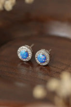 Opal 4-Prong Round Stud Earrings Sky Blue One Size Earrings
