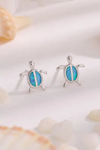Opal Turtle 925 Sterling Silver Stud Earrings Sky Blue One Size Earrings