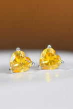 2 Carat Yellow Heart Moissanite Platinum-Plated Earrings Earrings